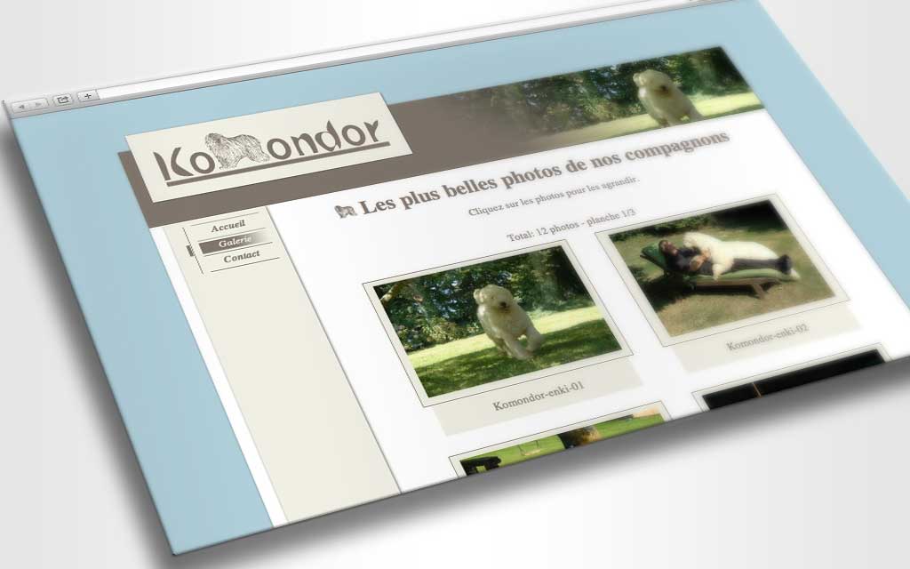 site komondor page galerie