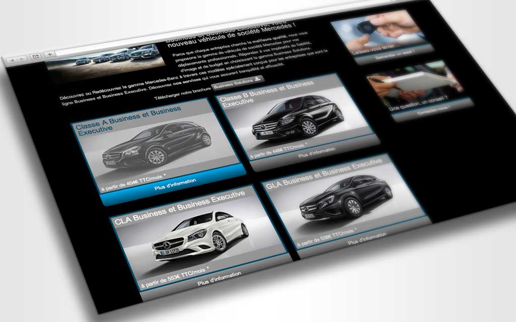 Page article site Mercedes